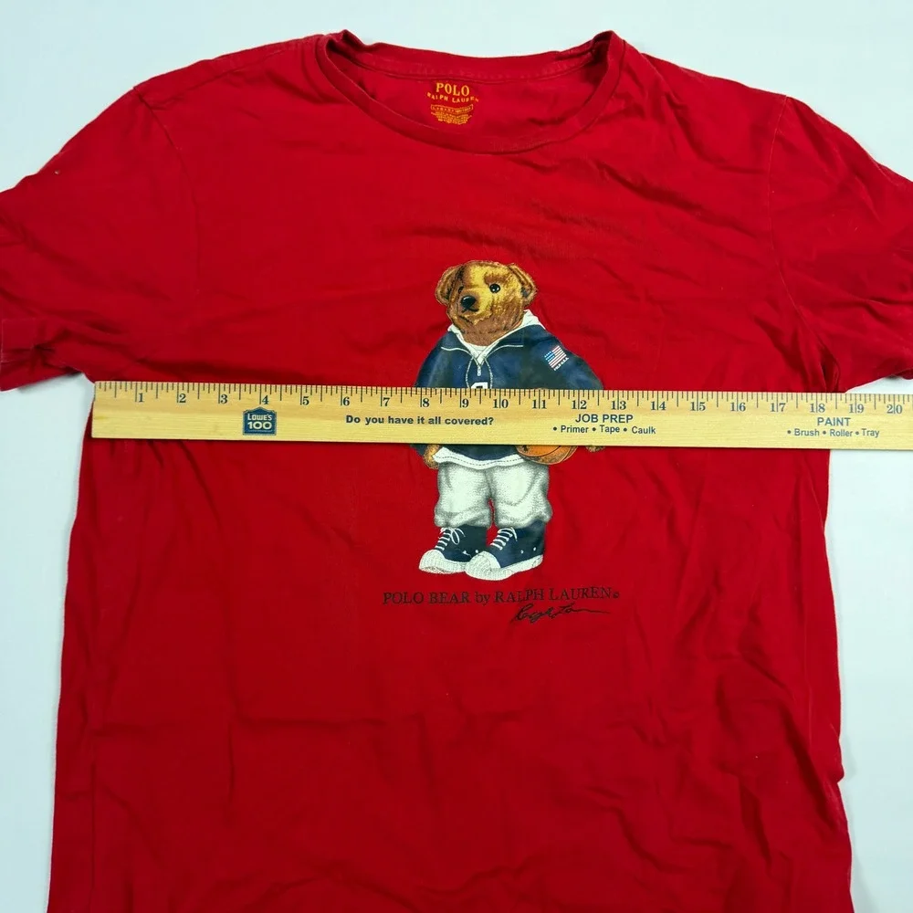 Polo Ralph Lauren Polo Bear USA Basketball Red T-Shirt Womens Large / Mens M